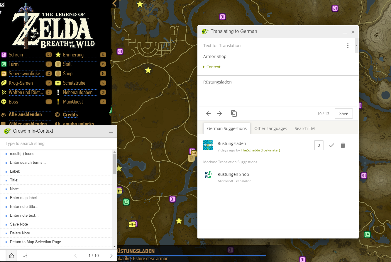 zelda breath of wild interactive map